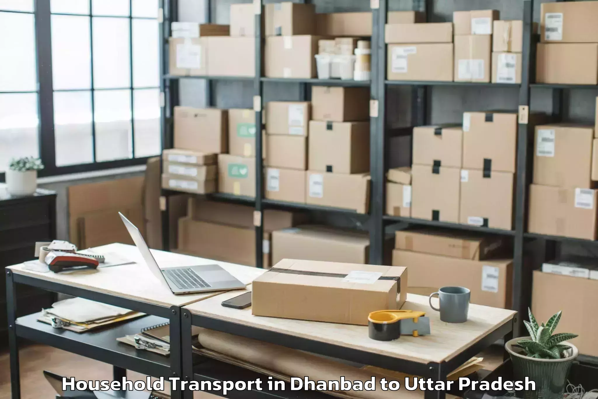 Affordable Dhanbad to Ghatampur Household Transport